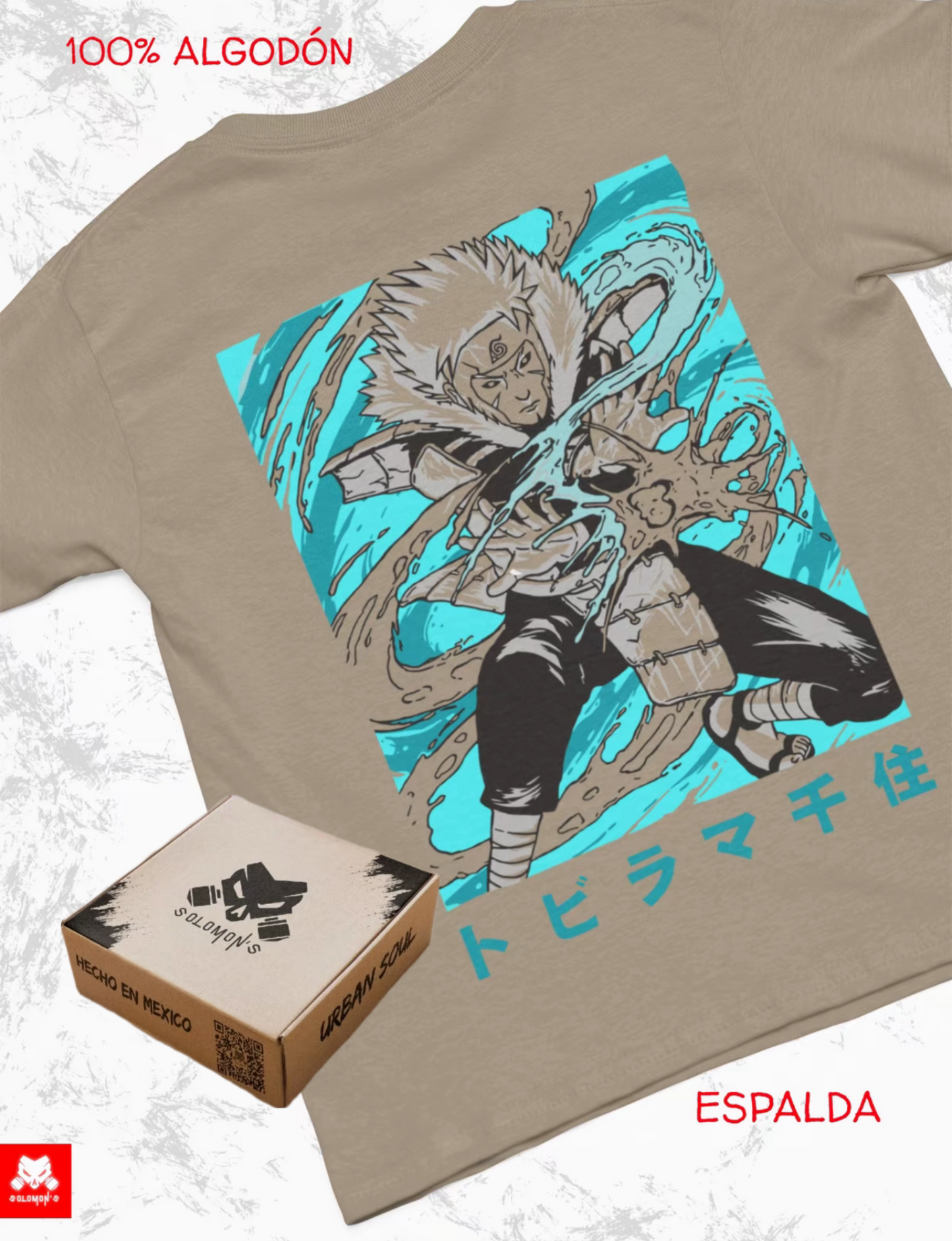 Playera Solomon's 1er. HOKAGE NARUTO | 100% Algodón | Tacto Suave | Anime Streetwear