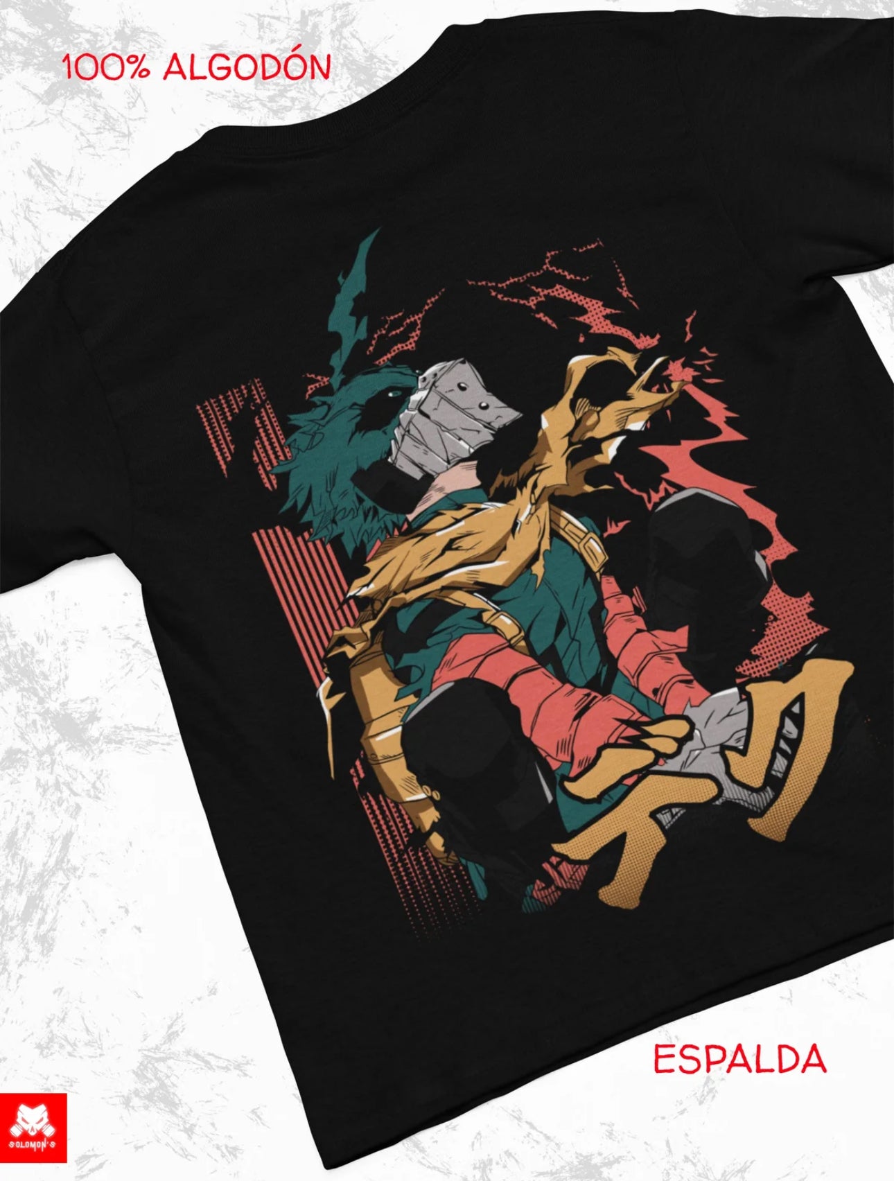 Playera Solomon's MY HERO ACADEMIA | 100%
Algodón | Tacto Suave | Anime Streetwear