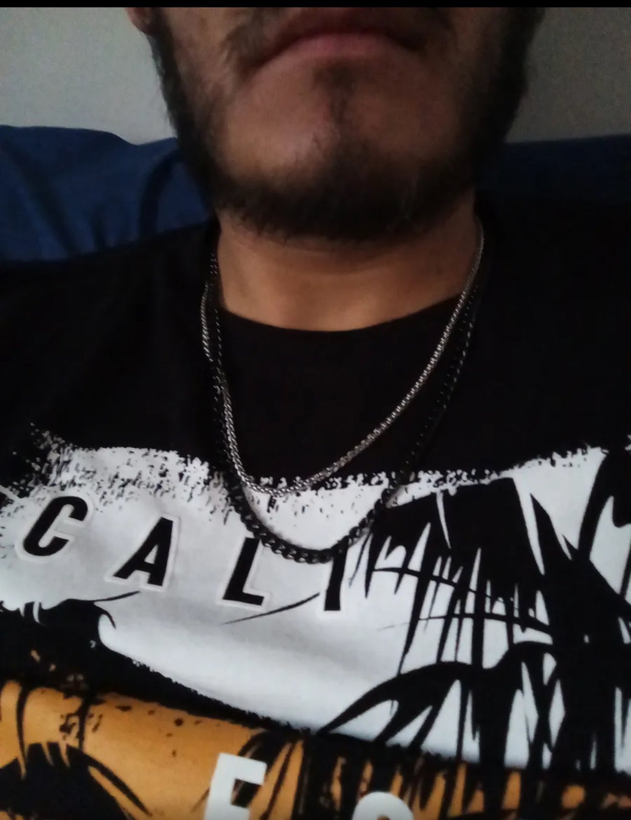ÑCollar Cadena Estilo Cubano Unisex Acero Inoxidable Negro