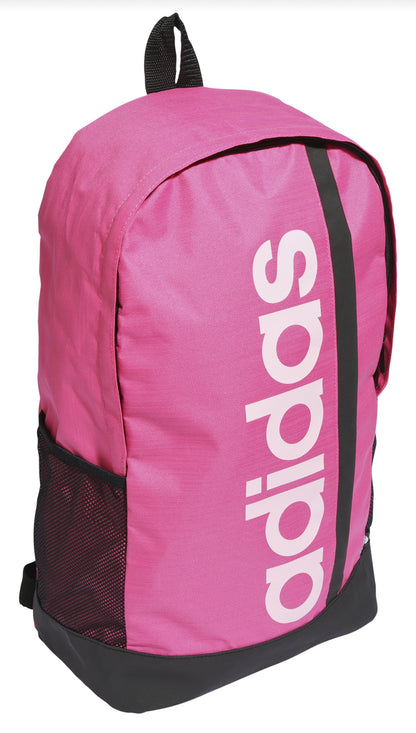 Mochila adidas Dama Essentials Linear Training Rosa Mujer Casual Bolsillo Lateral Cierre Correas Ajustables Laptop Bolsillo Frontal Capacidad 22.5 Lt