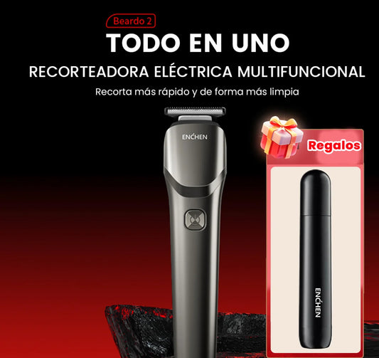 ENCHEN Beardo 2 Set de afeitado multifunción, Recibe GRATIS el recortador nasal
EN005, Resistente al Agua, Carga Rápida y 4 Peines Guías (3mm, 6mm, 9mm, 12mm), Afeitadora
Eléctrica y Cortapelos