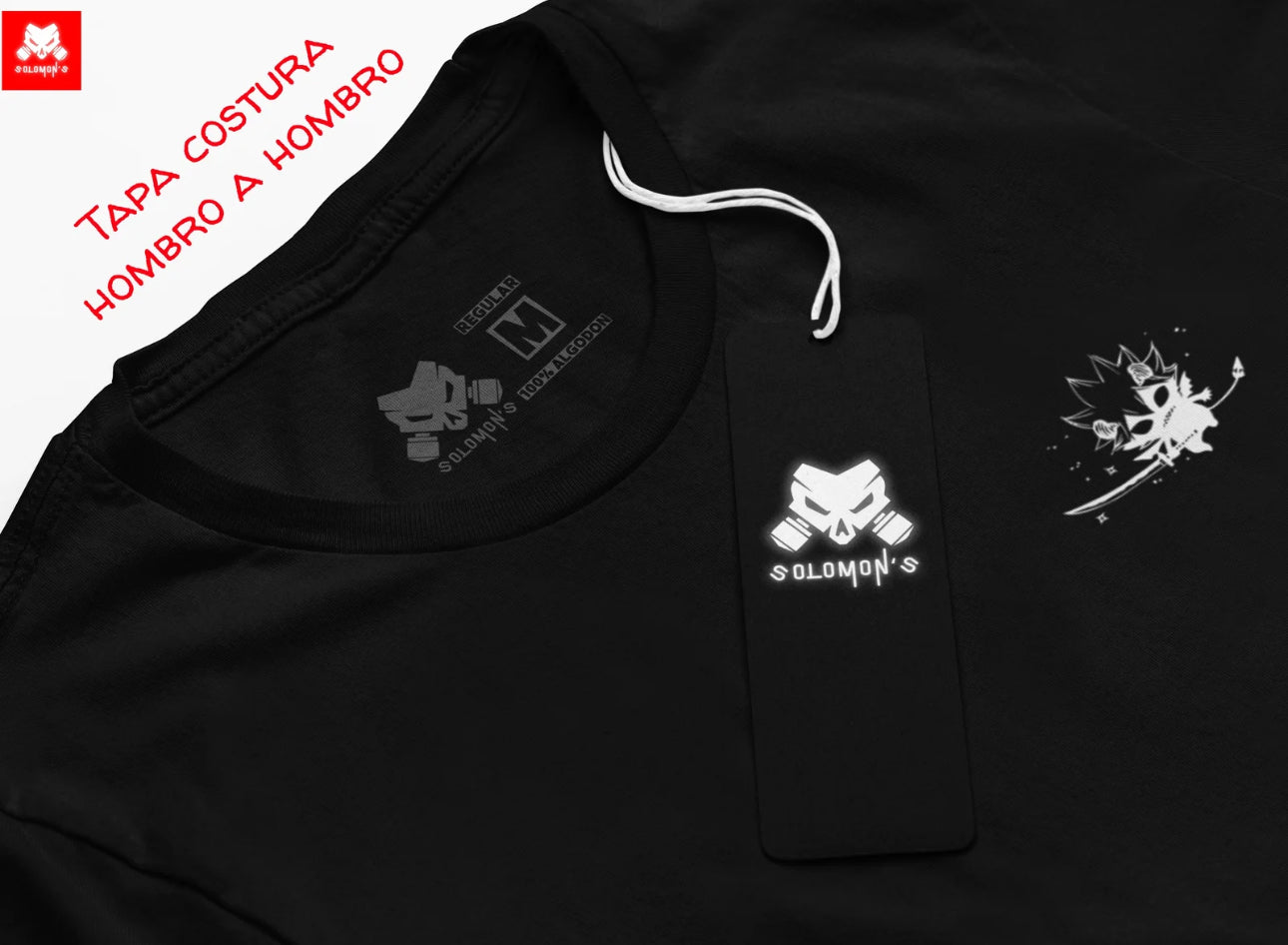 Playera Solomon's Black Clover | 100% Algodón |
Tacto Suave I