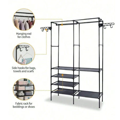 Lerfm Closet Multifuncional de 3 Capas, Soporte de Acero Inoxidable para Ropa, Zapatos y
Juguetes