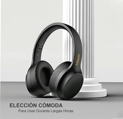 MOREKA BLO17 auriculares inalámbricos Bluetooth
5.4, duración de batería de 19 horas, plegables y fáciles de transportar, compatibles con teléfonos móviles/televisores/computadoras personales.