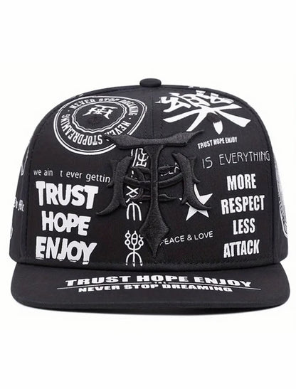 2025 Gorra de ala plana personalizada con bordado de Daga, Graffiti y Música, para hombres y mujeres, Hip Hop, Sombrero para patineta, Gorra parasol para deportes al aire libre, Uso diario y
Vestimenta de béisbol.