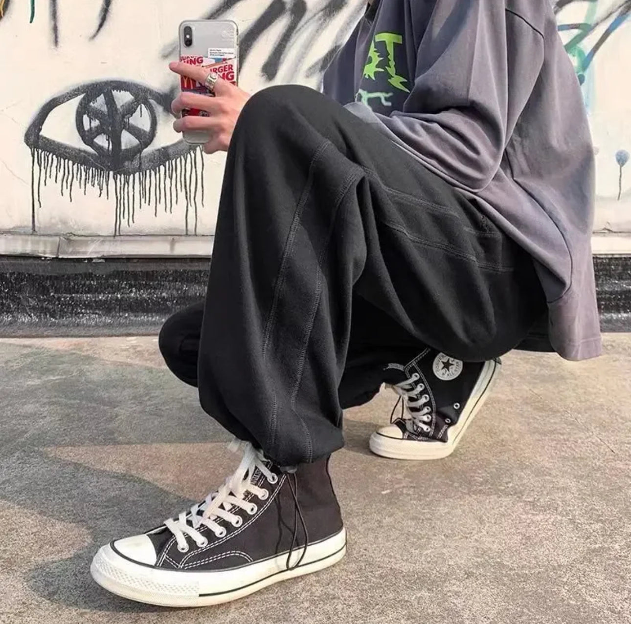 INTERNACIONAL Pantalones Casuales Atados Al Tobillo De Estilo Coreano Para