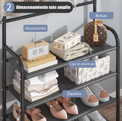 LERFM Estante de Almacenamiento 3 en 1 para Zapatos y Ropa, Extraíble y Fácil de Ensamblar,
Diseño Conveniente