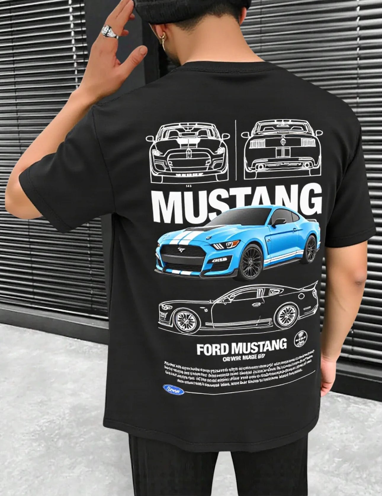 Playera Camiseta Unisex Autos - Ford
Mustang GT500 Azul