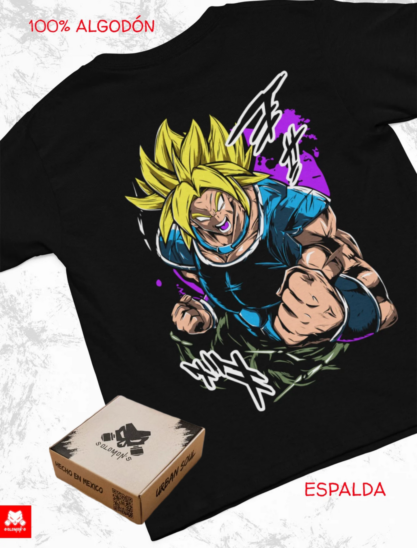 Playera Solomon's DBZZ | 100% Algodón | Tacto
Suave | Anime Streetwear