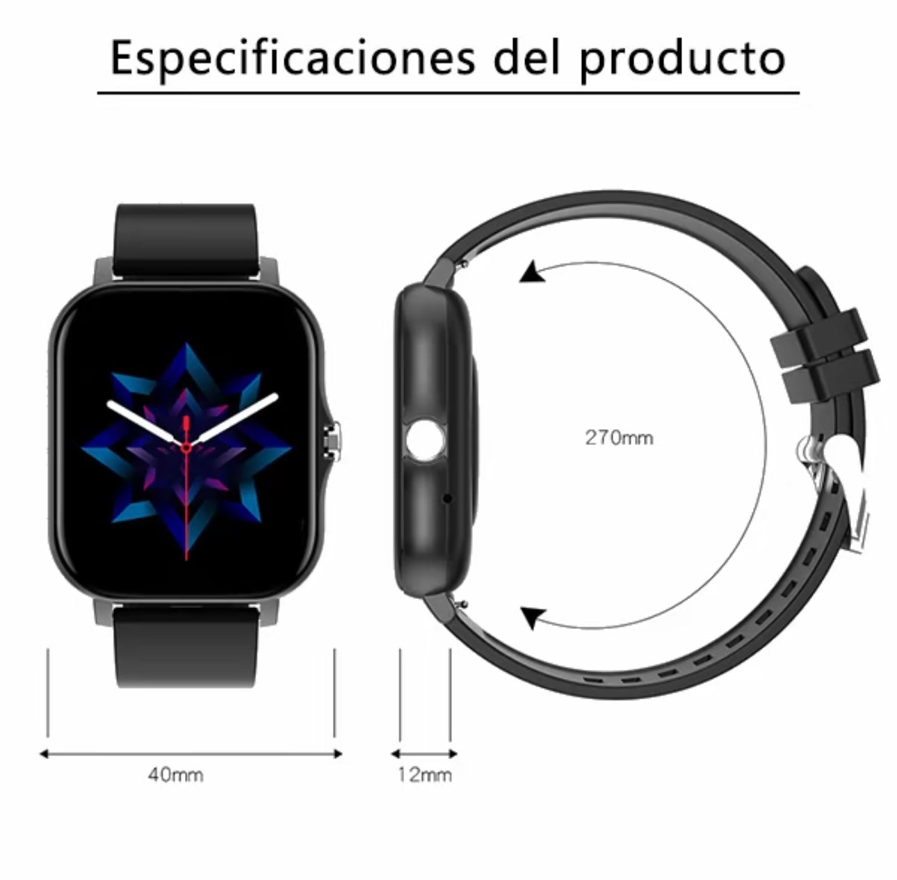 Reloj inteligente llamada sincronización teléfono móvil información hombres y mujeres moda reloj
deportivo