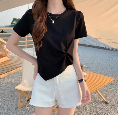 (🌎 PRODUCTO INTERNACIONAL) Top De Moda De Verano Para Mujer, Manga Larga, Con Un Hom