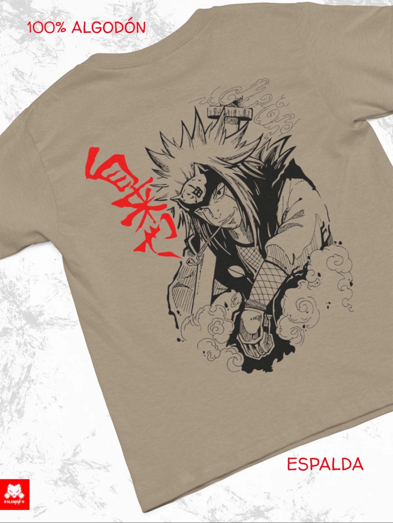 Playera Solomon's JIRAIYA NARUTO | 100%
Algodón | Tacto Suave | Anime Streetwear