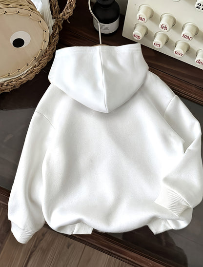 (🌍 PRODUCTO INTERNACIONAL) Sudadera Negra Con Capucha Y Letras Blancas Para Mujer