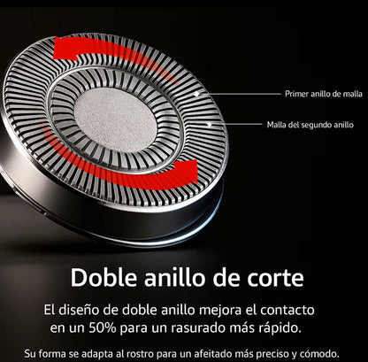 Afeitadora Eléctrica con
Cabezal 3D Desmontable y Lavable, Batería de 24
Horas y Carga Rápida - ¡50% de Descuento!