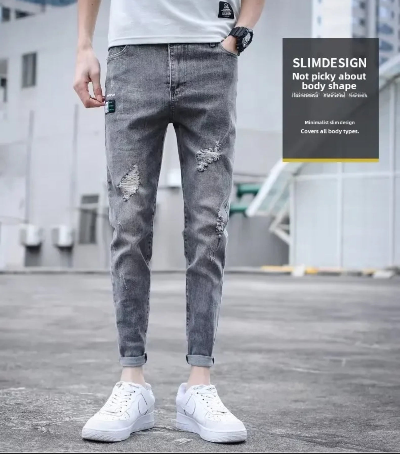 INTERNACIONAL Vaqueros Ajustados Para Hombre, Pantalones Casuales Modernos