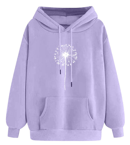 (🌎 PRODUCTO INTERNACIONAL) Sudadera Con Capucha Casual Cómoda Para Mujer Con Estampado
