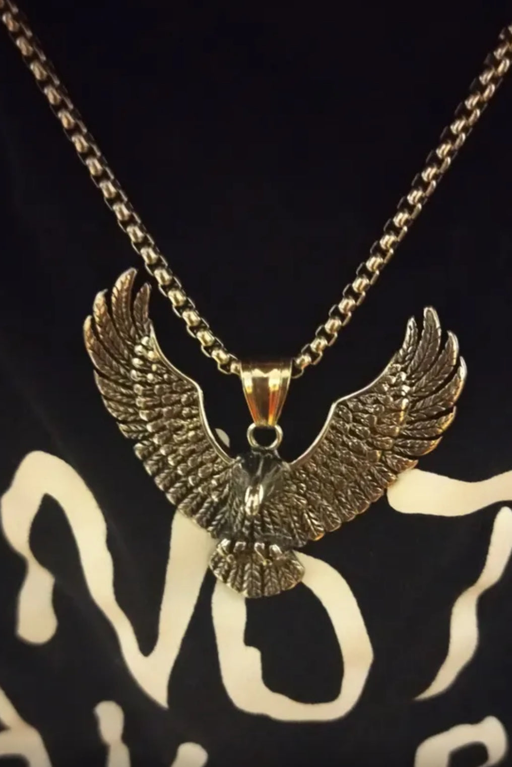 Collar De Águila Acero Inoxidable Dijes Medallas Para Hombre