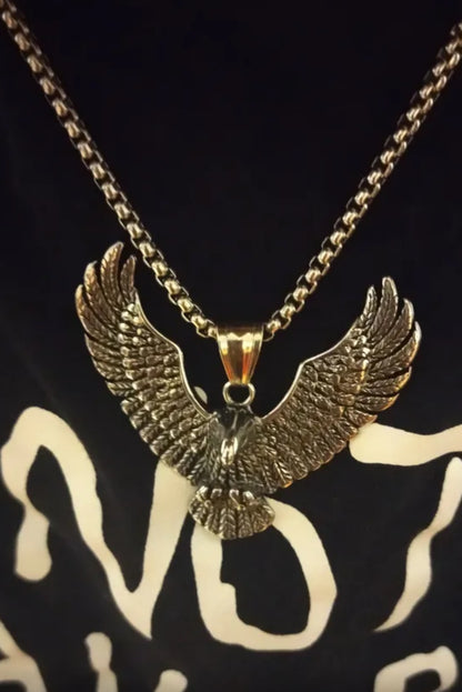 Collar De Águila Acero Inoxidable Dijes Medallas Para Hombre