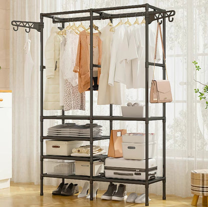 Lerfm Closet Multifuncional de 3 Capas, Soporte de Acero Inoxidable para Ropa, Zapatos y
Juguetes