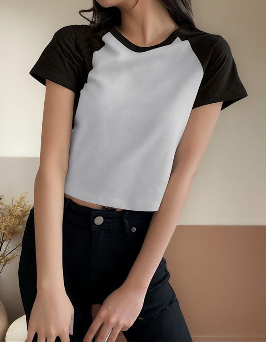 (🌎 PRODUCTO INTERNACIONAL) Camiseta Casual De Manga Corta Con Cuello Redondo Y Colores