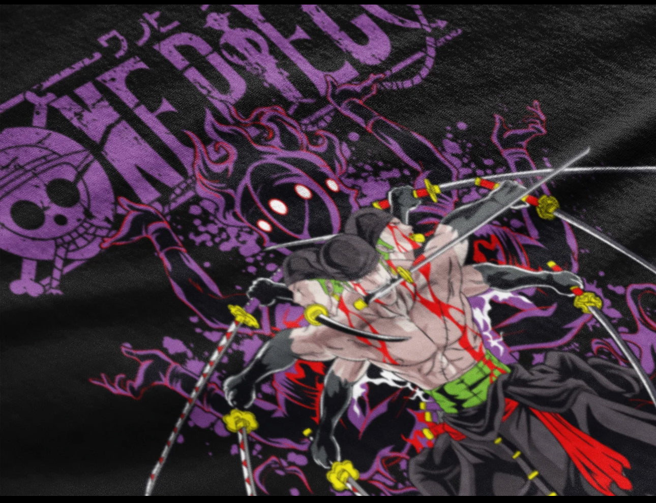 Playera Solomon's ONE PIECE ZORO | 100% Algodón | Tacto Suave | Anime Streetwear