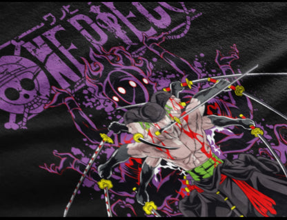 Playera Solomon's ONE PIECE ZORO | 100% Algodón | Tacto Suave | Anime Streetwear