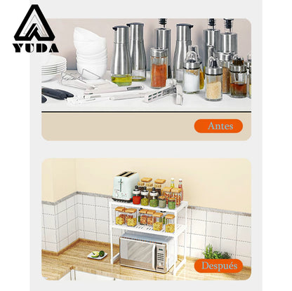 Estante de Almacenamiento para Horno
Microondas - Organizador de Cocina
Multifuncional