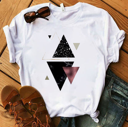 (🌎 PRODUCTO INTERNACIONAL) Camiseta Holgada Con Cuello Redondo A La Moda, Casual, Con E