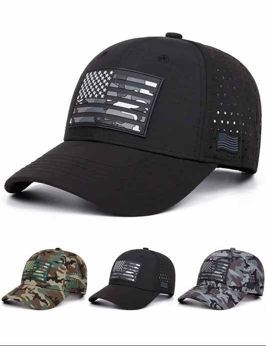 Gorra de malla 2025, personalizada con etiquetado de bandera estadounidense, para ciclismo, escalada, sombrero para el sol, deportes, skateboarding, hip hop, para hombre y mujer, uso diario, vestimenta para el trayecto.