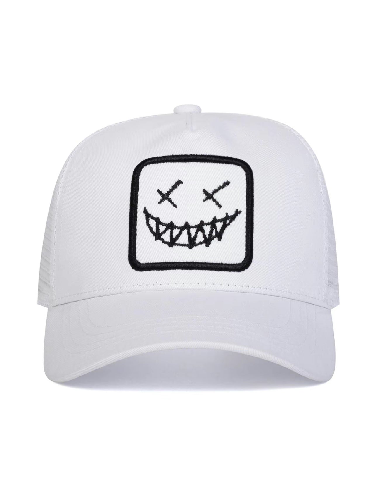 Gorra tipo camionero con diseño de cara sonriente, gorra casual para deportes al aire libre para hombres y mujeres, accesorios de moda para uso diario