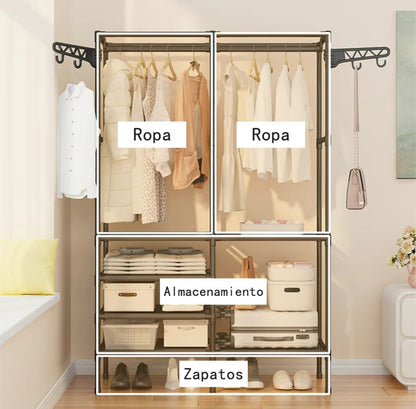 Lerfm Closet Multifuncional de 3 Capas, Soporte de Acero Inoxidable para Ropa, Zapatos y
Juguetes