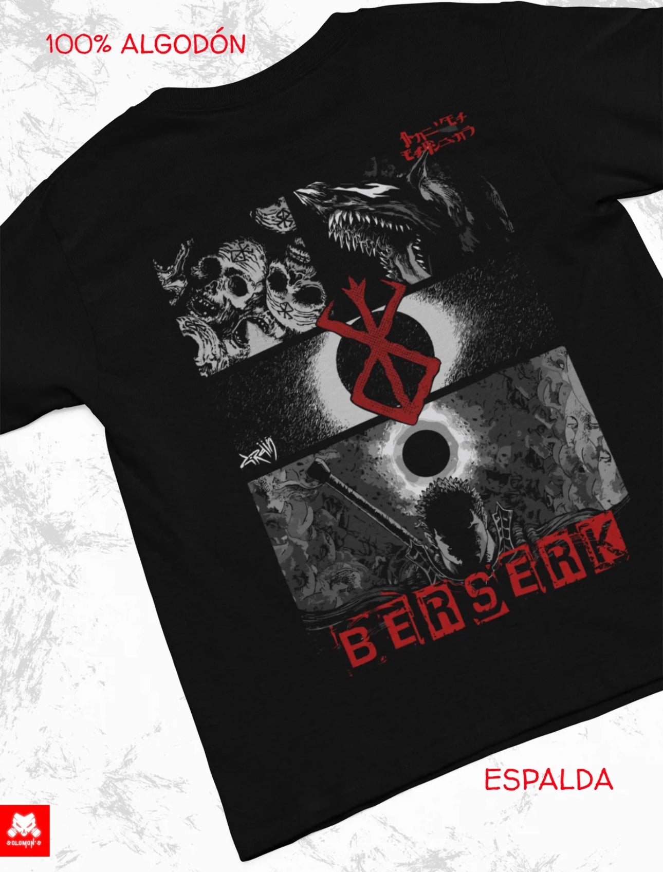 Playera Solomon's BERSERK 02 | 100% Algodón |
Tacto Suave | Anime Streetwear