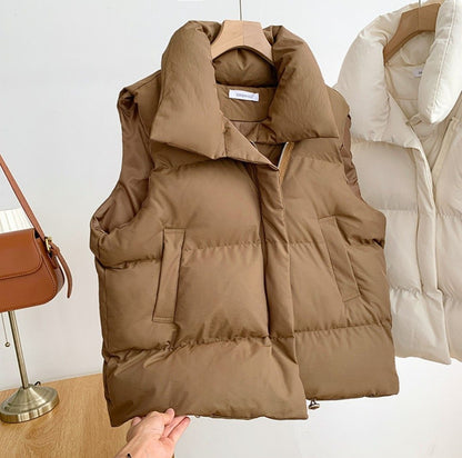 (🌎 PRODUCTO INTERNACIONAL) Chaleco Casual Sin Mangas Cálido Para Mujer