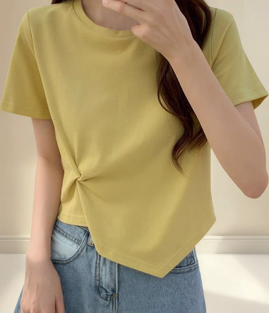 (🌎 PRODUCTO INTERNACIONAL) Top De Moda De Verano Para Mujer, Manga Larga, Con Un Hom