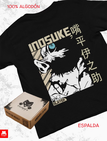 Playera Solomon's DEMON SLAYER INOSUKE I
100% Algodón | Tacto Suave | Anime Streetwear