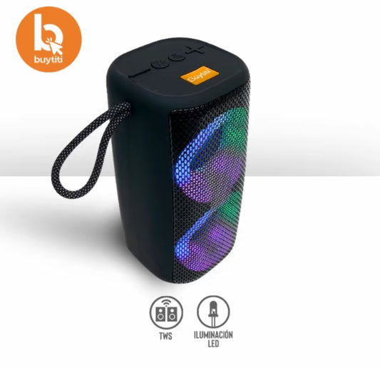 Bocina Bluetooth con Luz LED Material
Antiderrapante, Conexión TWS: vincula dos bocinas fácilmente CH-M302