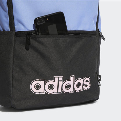 Mochila adidas Foundation Classic, color azul/negro, diseño de tela de la selección nacional de Brasil; CBF (Confederación Brasileña de Fútbol); club; personalizada