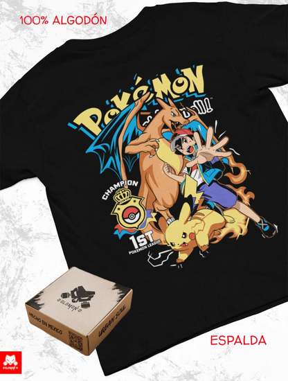 Playera Solomon's POKEMON ASH | 100% Algodón
I Tacto Suave | Anime Streetwear