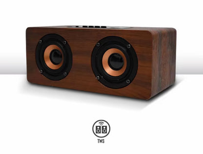 Bocina Bluetooth Portátil con Diseño Tipo Madera con Conexión TWS: vincula dos bocinas fácilmente
KTS-1612