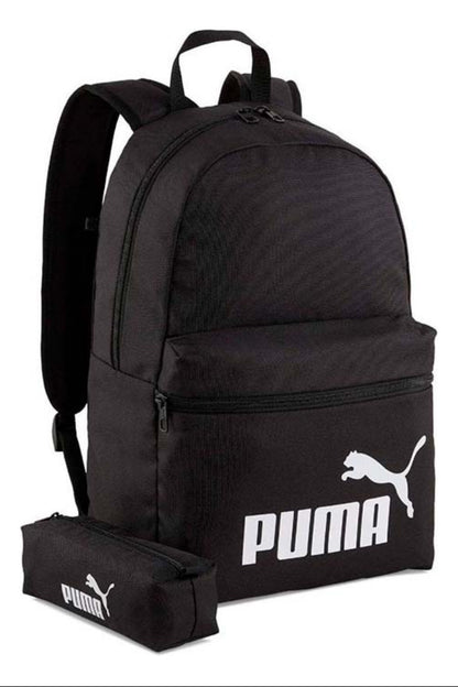 Mochila Negra Puma Unisex Phase Backpack + Estuche