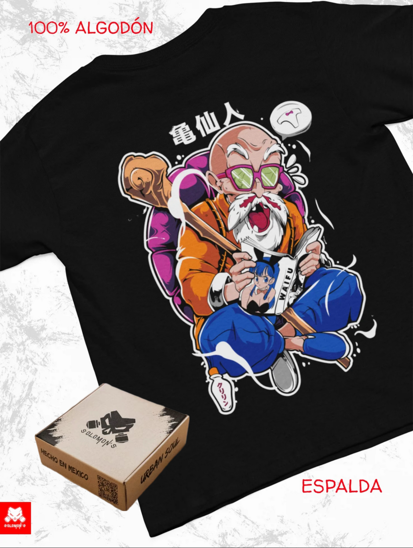 Playera Solomon's MAESTRO ROSHI DRAGON BALL | 100% Algodón | Tacto Suave | Anime Streetwear