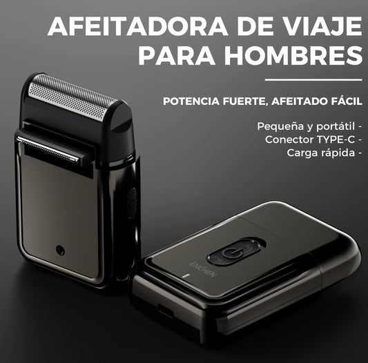 ENCHEN MSOO3 Mini Afeitadora Portátil | Diseño de Doble Hoja | Motor de Alta Velocidad |
Afeitadora Recargable por USB | Esenciales de
Viaje | Negro