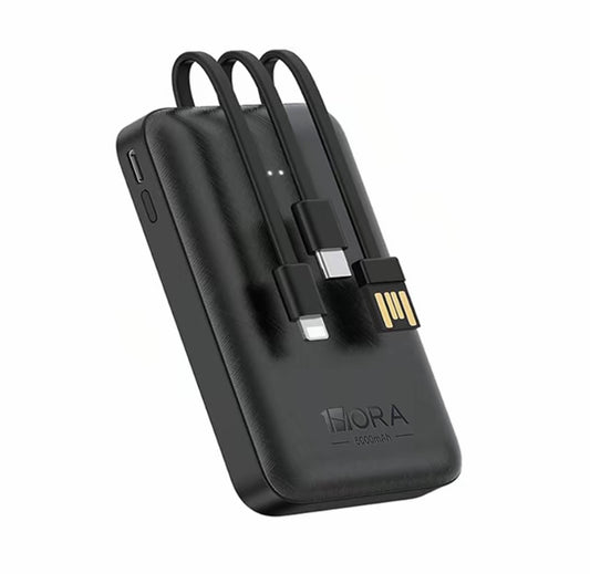 1HORA Power Bank Mini Portátil Batería 5000mah
Con Built In 3 Cables 1hora Usb C Baterias Para
Celular GAR261