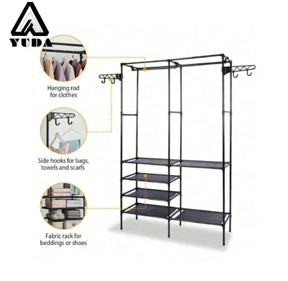 Organizador de Ropa Multifunción, Armario Closet Ropero Armable, Rack para Ropa Simple, Armario
Metalico Incluye 8 Pisos de Espacio de Almacenamiento, Puede Guardar
Ropa, Sombrero,Zapato, Estante De Aleación De Gran Cantidad Para Apartamento Y Dormitorio.