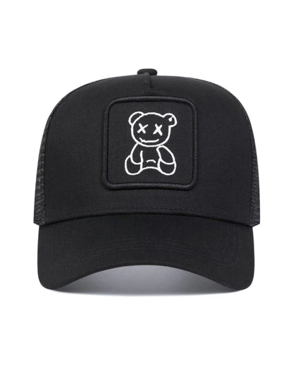 Gorra de Béisbol con Bordado de Oso de Dibujos Animados, Sombrero Casual para Deportes al Aire Libre para Hombres y Mujeres, Sombrero Ajustable para Protección Solar para Uso Diario