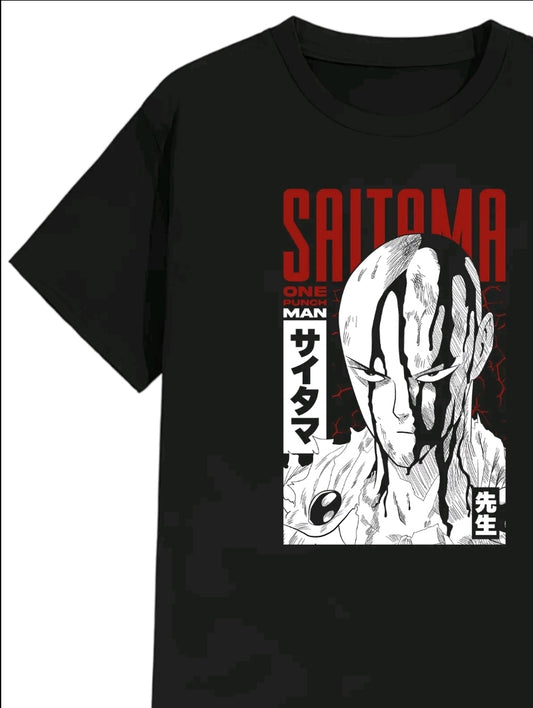 Playera manga corta Camiseta estampada anime gym Saitama