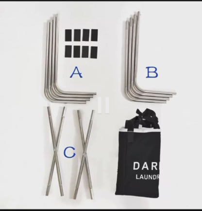Canasta de Ropa Sucia de 3 Secciones - Cesto
Plegable Grande para Ropa - Organizador con Marco de Aluminio para Clasificar Ropa Sucia