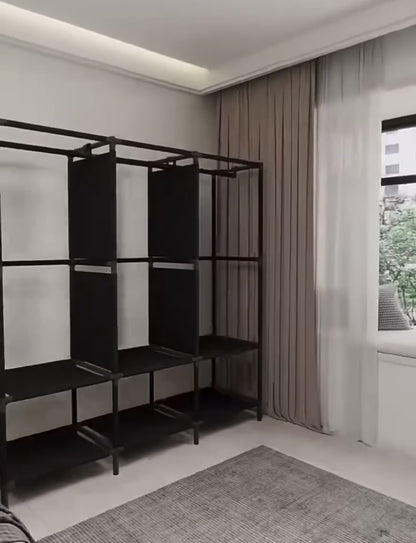 Armario de tela para dormitorio de estudiantes, armario de montaje sencillo imprescindible para estudiantes universitarios, armario creativo que ahorra espacio en el dormitorio, percha de almacenamiento, armario especial par
