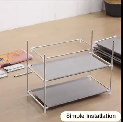 Zapatero simple para dormitorio de estudiantes, zapatero de nueve capas, zapatero de tela para dormitorio de alquiler, de gran capacidad, multicapa, a prueba de polvo, sin instalación, ahorro de espacio
