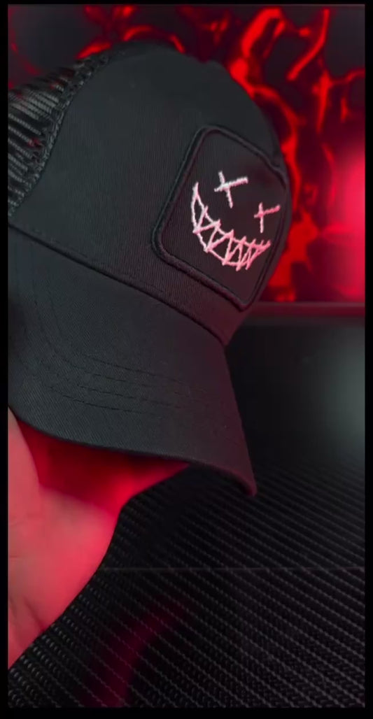 Gorra tipo camionero con diseño de cara sonriente, gorra casual para deportes al aire libre para hombres y mujeres, accesorios de moda para uso diario